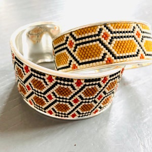 “Shelby” peyote weave cuff