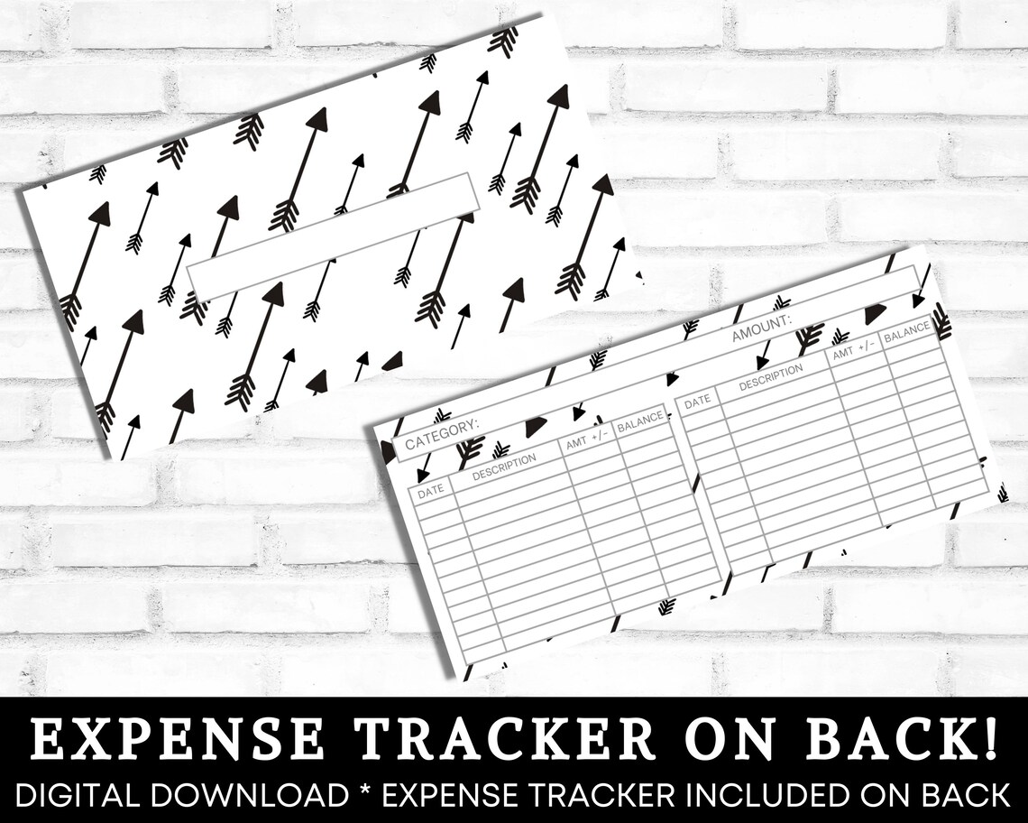 Cash Envelopes Printable Cash Envelope System Black and | Etsy