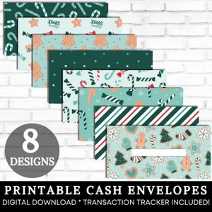 Printable Cash Envelopes, Cash Stuffing Christmas Candy Gingerbread Money Envelopes Paycheck Budget Envelopes Sinking Funds DIGITAL DOWNLOAD