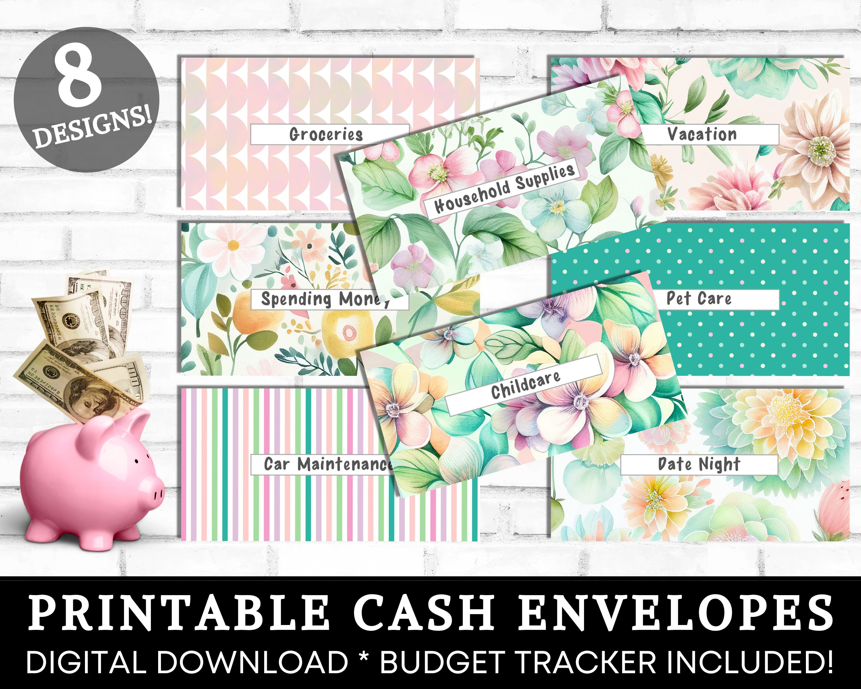 Cash Envelopes Printable Cash Stuffing Envelopes Sinking Etsy