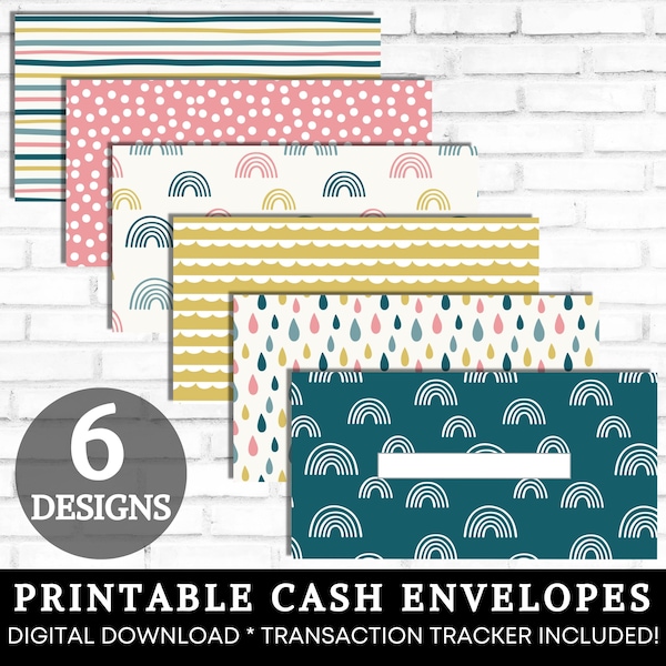 Printable Cash Envelopes, Cash Stuffing Envelopes, Boho Rainy Day Money Envelopes, Budget Envelopes, Budget By Paycheck DIGITAL DOWNLOAD