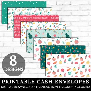 Printable Cash Envelopes, Cash Stuffing, Bright Lights Christmas Money Envelopes, Paycheck Budget Envelopes, Sinking Funds, DIGITAL DOWNLOAD