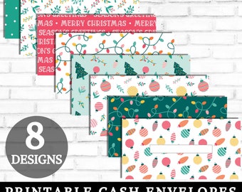 Printable Cash Envelopes, Cash Stuffing, Bright Lights Christmas Money Envelopes, Paycheck Budget Envelopes, Sinking Funds, DIGITAL DOWNLOAD