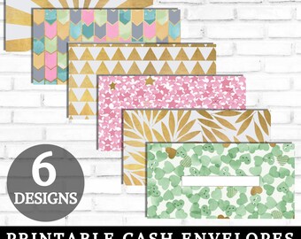 Cash Envelopes Printable, Cash Envelope System, Gold Metallic Watercolor Clouds Money Envelopes, Budget Envelopes Printable DIGITAL DOWNLOAD