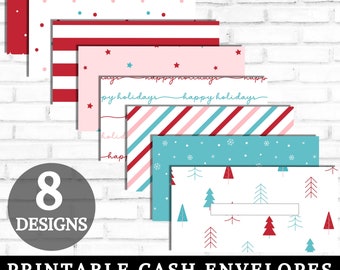 Cash Envelopes Printable, Cash Stuffing, Minimalist Christmas Money Envelopes, Paycheck Budget Envelopes, Sinking Funds, DIGITAL DOWNLOAD