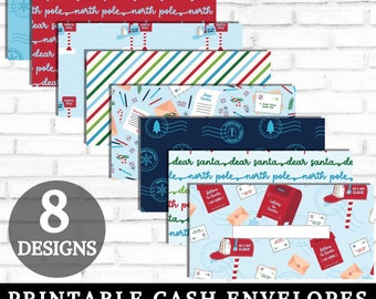 Printable Cash Envelopes Cash Stuffing Christmas Letters To Santa Money Envelopes Paycheck Budget Envelopes Sinking Funds DIGITAL DOWNLOAD