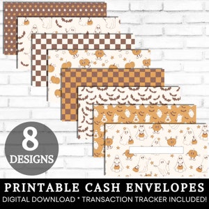 Printable Cash Envelopes, Cash Stuffing, Retro Halloween Vintage Money Envelopes, Paycheck Budget Envelopes, Sinking Funds DIGITAL DOWNLOAD