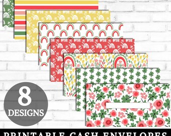 Printable Cash Envelopes, Cash Stuffing, St Patricks Day Clover Money Envelopes, Paycheck Budget Envelopes, Sinking Funds DIGITAL DOWNLOAD