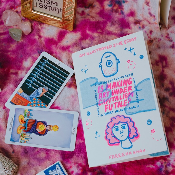 Risograph Printed Original Essay and Illustration Zine: Is Art Under Capitalism Futile? (No, but Here's Why it Feels That Way)