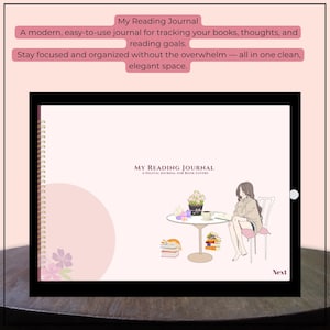 My Reading Journal | Digital Book Tracker & Reading Log | Printable Reading Planner PDF | Book Review Journal | TBR List and Book Quotes