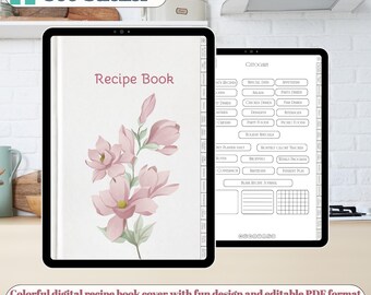 Mega Recipe Planner | 876-Page Digital Recipe Book with 16 Categories | Printable Meal Organizer | Fun & Functional Cooking Journal