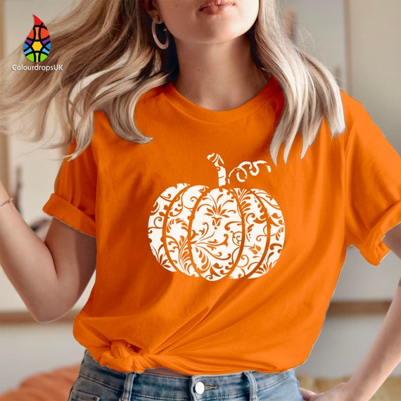 Manager Tomat Tolkning TSHIRT 1710 FLORAL PUMPKIN Halloween T Shirt Fall Hello - Etsy
