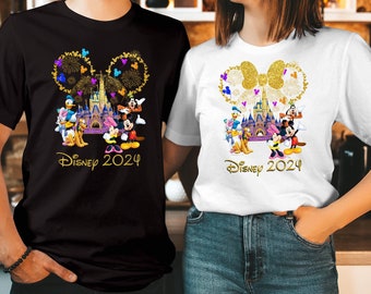 T-SHIRT (3200) Family Holiday Tour 2024 Family Trip 2024 Family Vacation 2024 Disney Trip 2024 Mickey Minnie Disney Family couple t shirt,