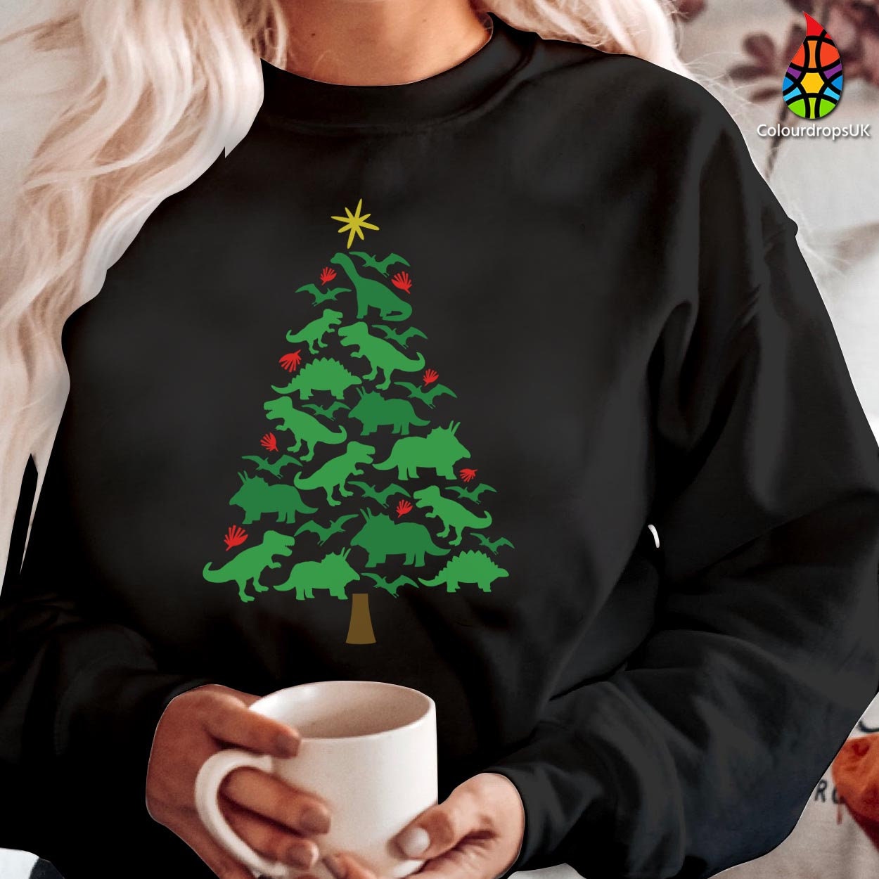Dinosaur christmas sweater - Etsy.de