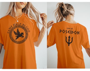 T-Shirt (Son-2024) Camp Half Blood Long Island Sound Percy Jackson Son of Greek Demigods Parent Cabin Zeus Hera Poseidon Athena Ares Apollo