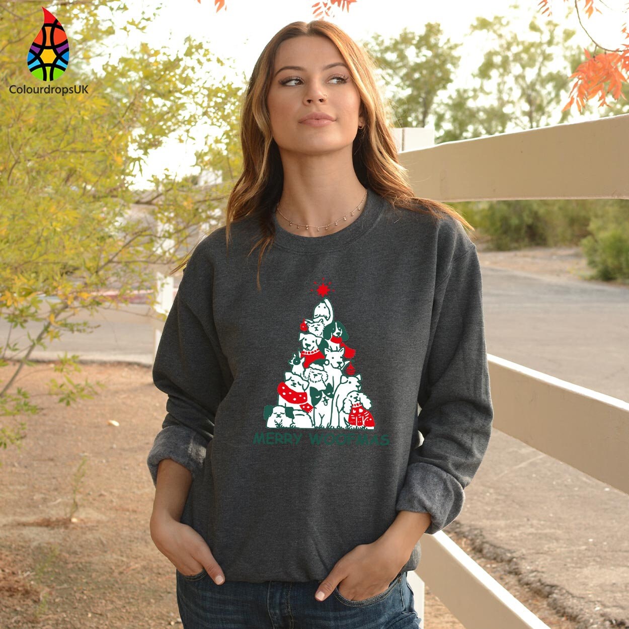 Discover SWEATSHIRTS (5066) Merry Woofmas Christmas Sweatshirt Dog Lover Xmas Christmas Crewneck Jumper Funny Xmas Kids Family Holiday Santa MOM