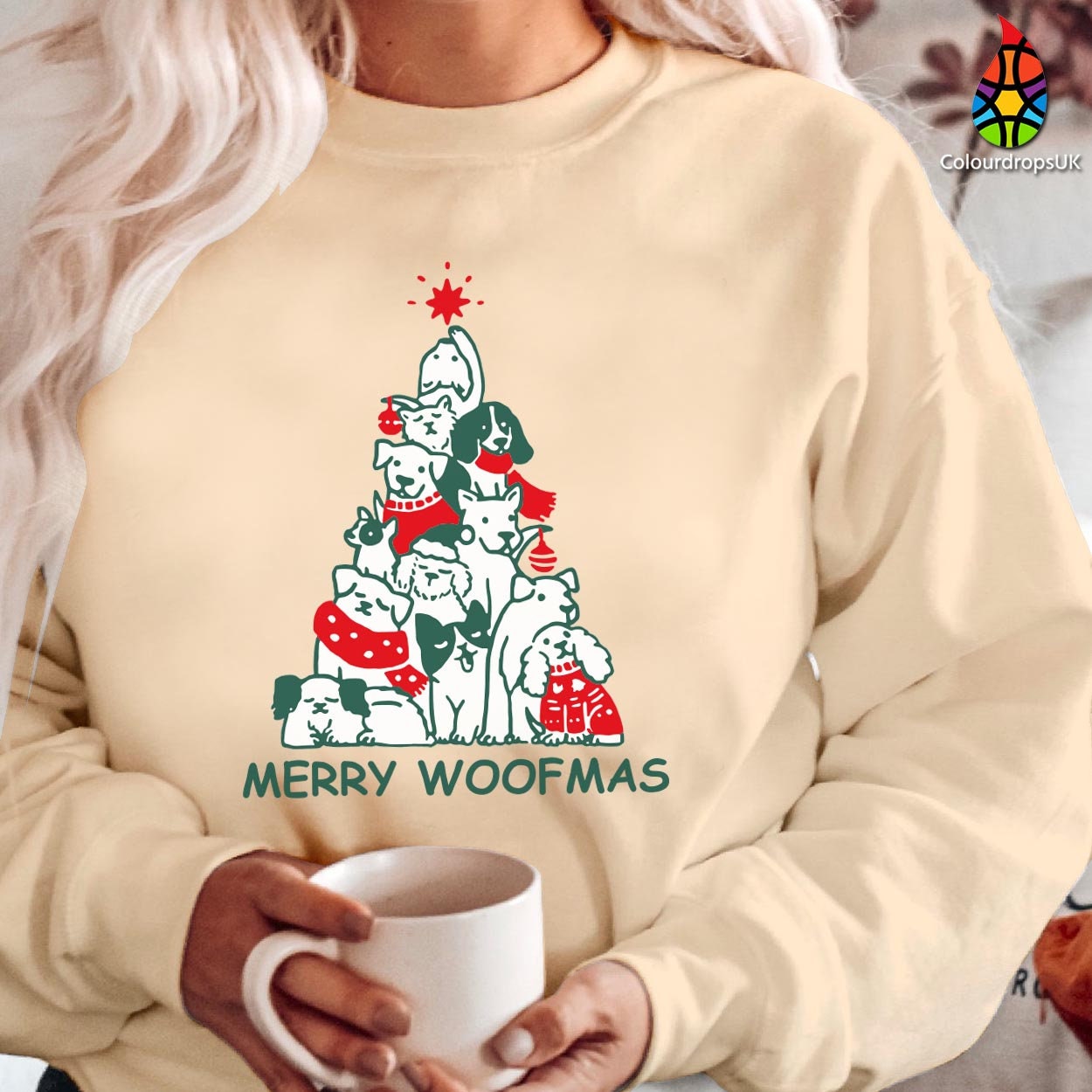 Discover SWEATSHIRTS (5066) Merry Woofmas Christmas Sweatshirt Dog Lover Xmas Christmas Crewneck Jumper Funny Xmas Kids Family Holiday Santa MOM