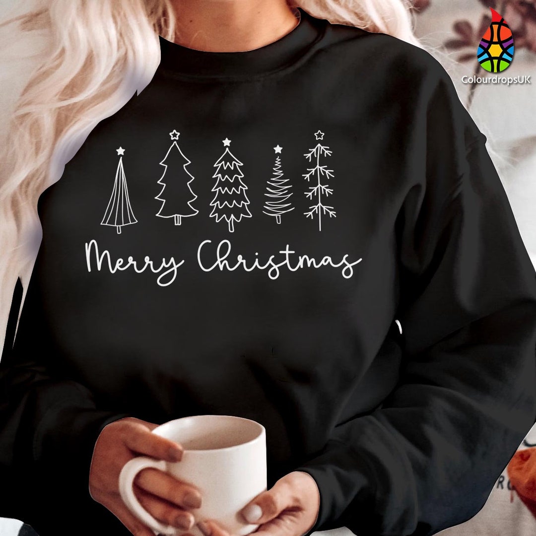 SWEATSHIRT 5075 MERRY CHRISTMAS_TREE Christmas Xmas Crewneck Etsy