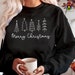 SWEATSHIRT (5075) MERRY CHRISTMAS_TREE Christmas Xmas Crewneck Jumper Shirt Women's Christmas Shirt Holiday Gift for Her Him 