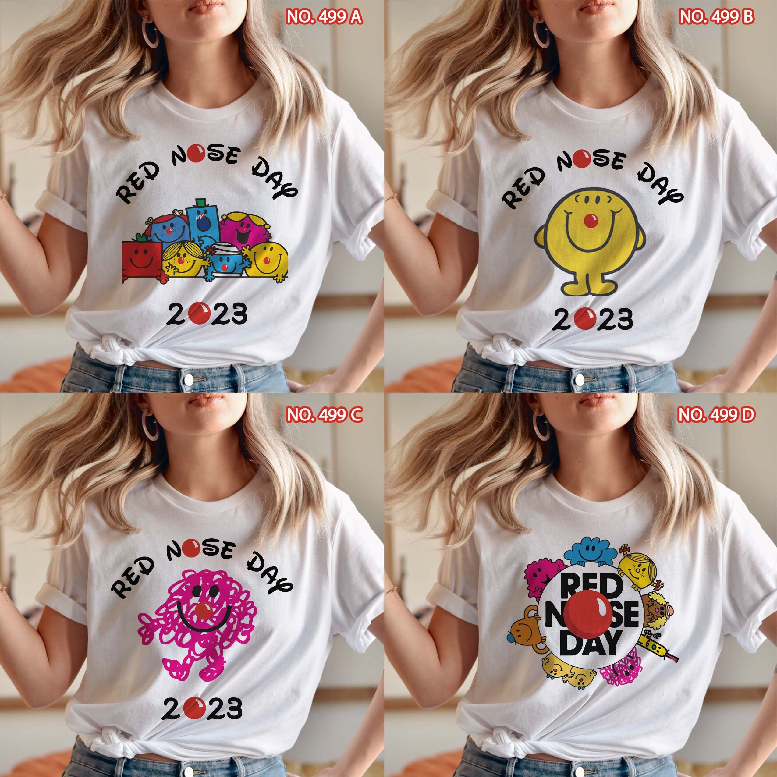 Kids Personalised Red Nose TShirt 2023 For Kids Adult Women Children