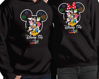 HOODIE (3203) Family Holiday Tour 2024 Mickey Minnie Friends Men Women Couple Matching Hoodie - Youth Hoodies No drawstring (EU regulations)