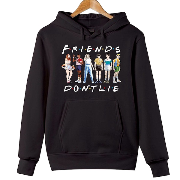 HOODIES (3607) FRIENDS Christmas Things Don't Lie Eleven Upside Down Running Up -Jugend Hoodies Kein Kordelzug zur Einhaltung der EU-Vorschriften