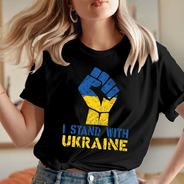 Ukrainian Flag Support Stop War Stand With Ukraine Long Sleeve Tshirt