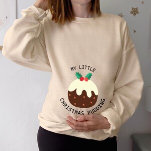 SWEATSHIRT 5320 My Little CHRISTMAS PUDDING Christmas Maternity Pregnancy Mum to Be Announcement Christmas Jumper for Her Etsy