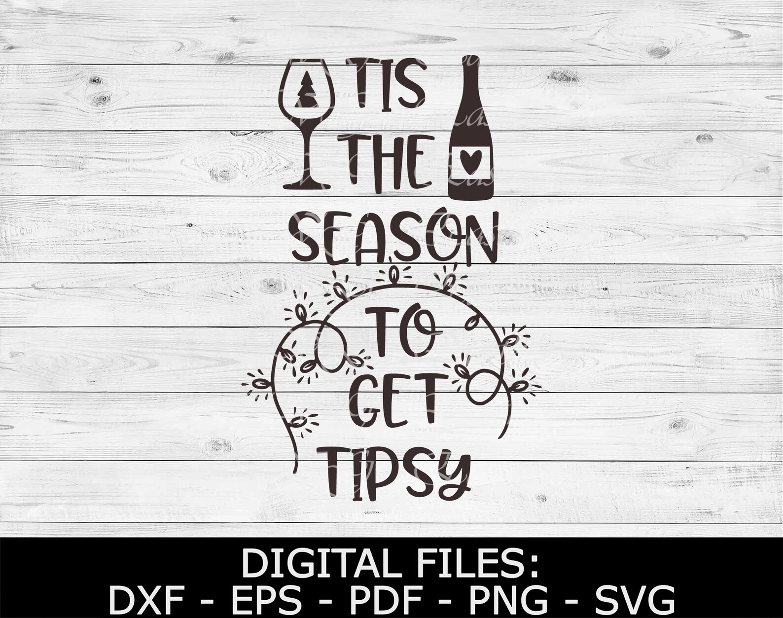 Tis the Season to Get Tipsy Wine SVG Wine Lover Christmas Etsy