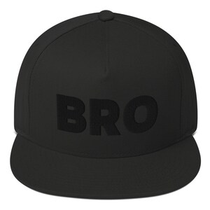 Bro Block Sombrero de letra negra Unisex