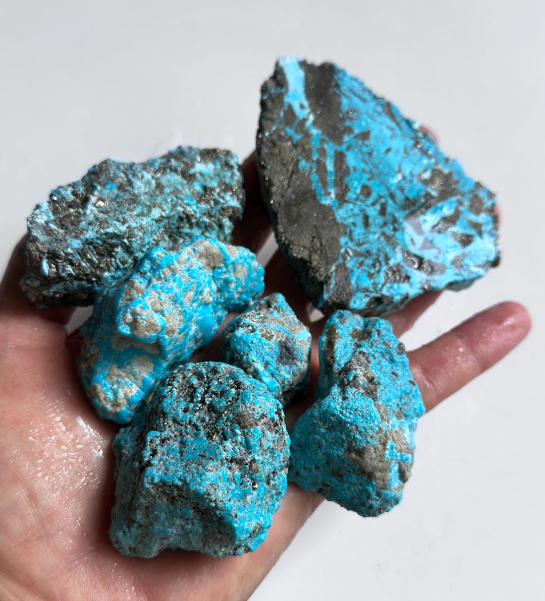 Turquoise Stained Rough Rough Blue Turquoise Natural Slab- Raw Pyrite Turquoise Slabs for ...