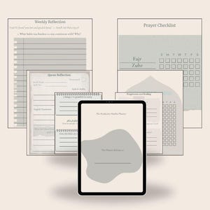 Agenda digitale musulmana, agenda islamica giornaliera, tracciamento del Corano, tracciamento delle Salat, agenda islamica mensile e settimanale, diario del Ramadan, PDF stampabile