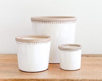 Bella Ceramic Indoor Planters, Glossy White Color Planter Pot, Housewarming Home Decor Gifts, Succulent Planters, Flower Pots