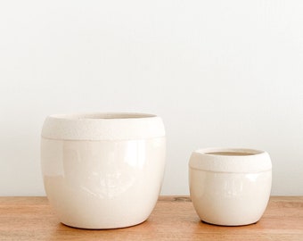 Maya Ceramic Planter Pot, Cracked Pattern Design, Indoor Planters, Flower Pots, Housewarming Home Decor Gifts