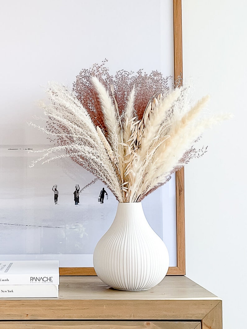 Sphere Ceramic Vases For Flowers, Home Decor Ceramic Vase, Table Decor Large