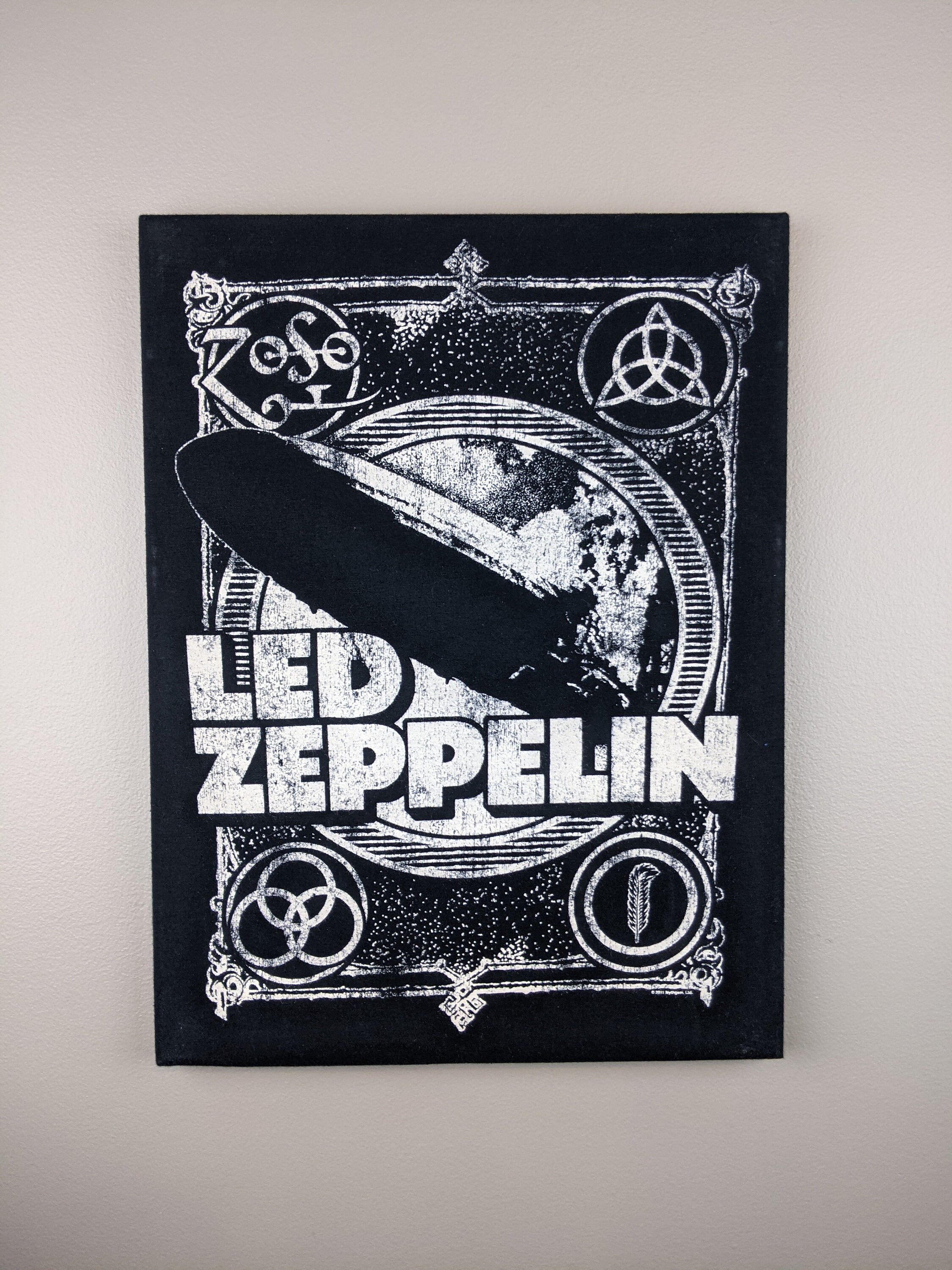 Led Zeppelin Wall Art Handmade Frame Wall Hanging from Etsy