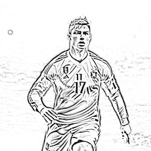 Ronaldo Printable Coloring Pages Book of 5 Unique Pages Soccer Football