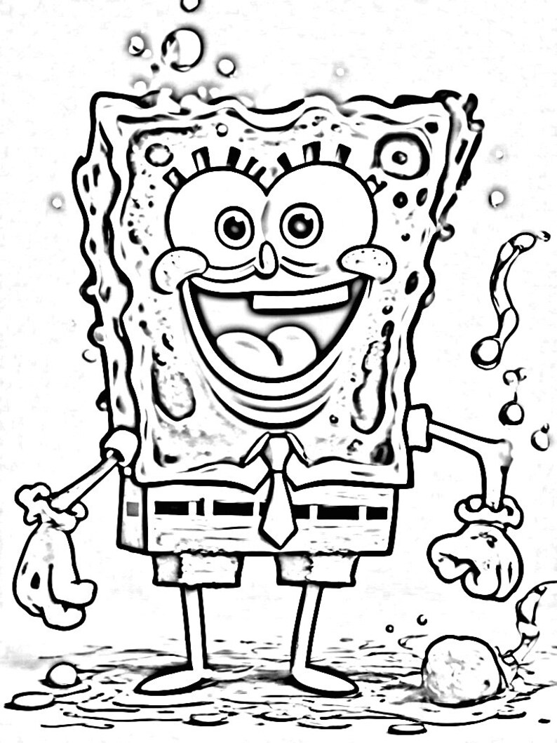 Kids SPONGEBOB Coloring Sheets Favourite Cartoon Character Activity ...