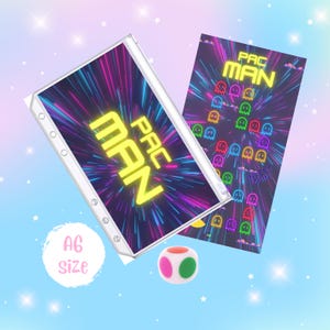 PAC MAN DICE Savings Challenge -A6 Wallet Insert - Budget with Ped