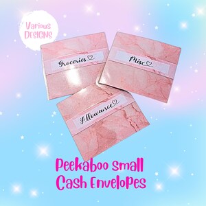 Mini sobres para dinero en efectivo estilo Peekaboo BudgetwithPed