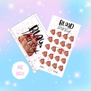 Halloween Savings Challenge - BLOOD THIRSTY - A6 Wallet Insert - Budget with Ped