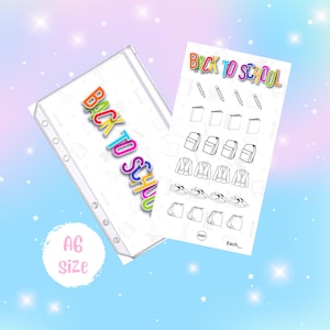 BACK TO SCHOOL Savings Challenge -A6 Wallet Insert - Budget with Ped