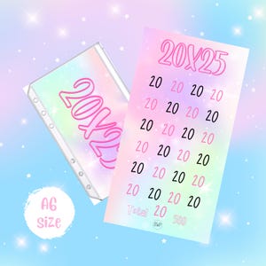 20X25 Savings Challenge - 480 - A6 Wallet Insert - Budget with Ped