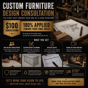 Custom Hardwood Furniture | Handmade Heirloom Furniture | Dining Tables, Beds, Cabinets & Built-Ins | Knife Hand Wood Design