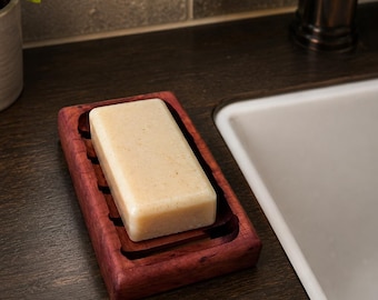 Handcrafted Cedar Soap Dish | Wooden Soap Saver | Draining Soap Holder | Natural Wood Soap Tray | Rustic Bathroom Decor | Eco Friendly Gift