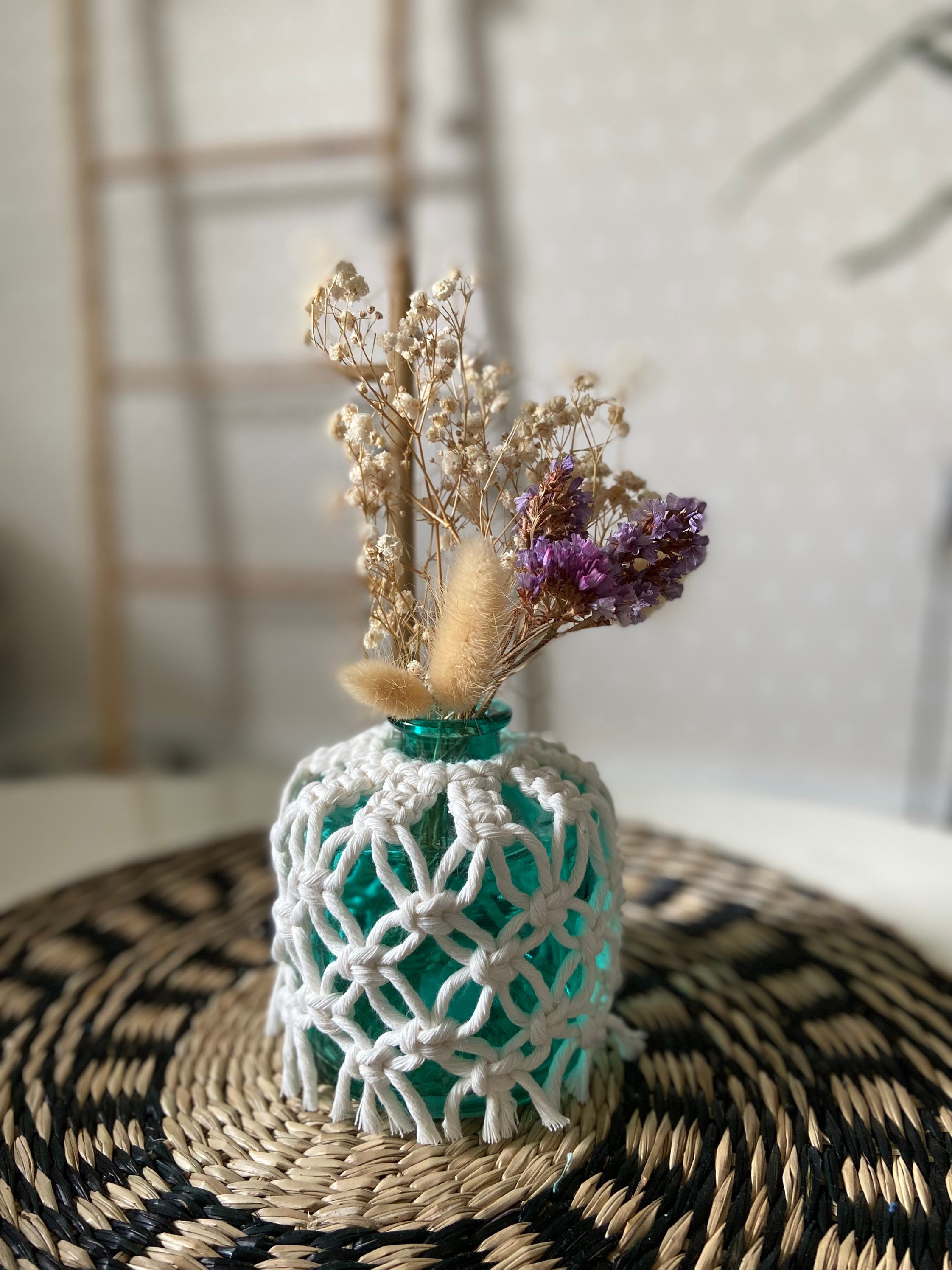 Mini Vase ou Bougeoir en Macramé