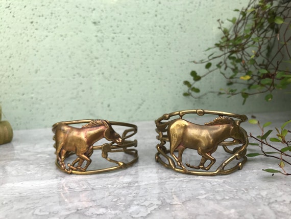 Brutalist Artisan created brass cuff. Running hor… - image 10