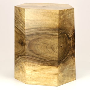 Extra Large Minimalist Geometric Wooden Urn Handmade from Natural Walnut (vol. 314 in3 = 5,15 L)