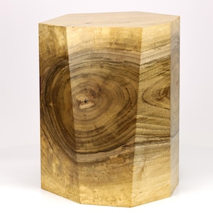 Extra Large Minimalist Geometric Prism Wooden Cremation Urn Handmade from Natural Walnut (vol. 337 in3 = 5,52 L)