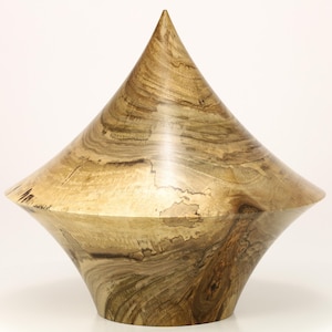 Extra Large (Companion) High Class Wooden Urn for Ashes Handcrafted from Beautiful Natural Walnut (vol. 359 in3 = 5,89 L)